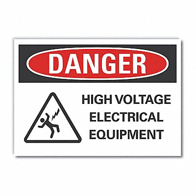 High Voltage Danger Rflct Lbl 7inx10in