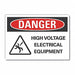 High Voltage Danger Rflct Lbl 7inx10in