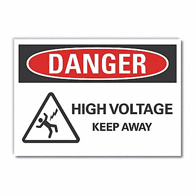 High Voltage Danger Rflctv Label 3.5x5in
