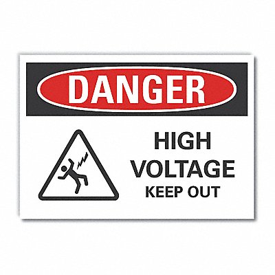 High Voltage Danger Labl 10x14in Polyest