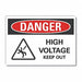 Danger Sign 7 inx10 in Non-PVC Polymer