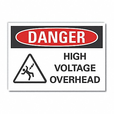 High Voltage Danger Lbl 10x14in Polyest