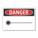 Laser Area Danger Lbl 10x14in Polyester