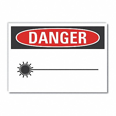 Laser Area Danger Rflct Lbl 10inx14in