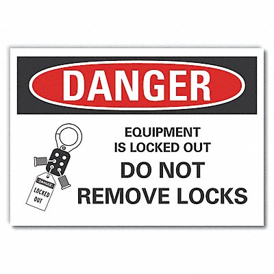 LockoutTagout DangerLbl 3.5x5in Polyest