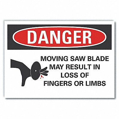 Moving Mach. Danger Labl 10x14in Polyest