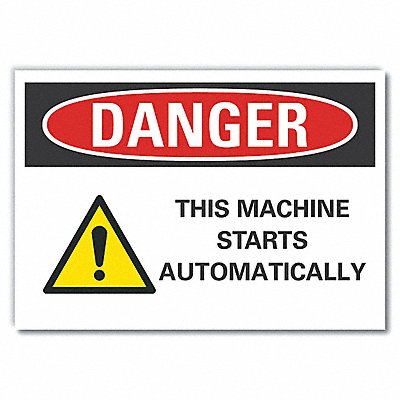 Mach Operation Danger RflctvLbl 7x10in