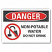 Potable Water Danger Rflctv Labl 5inx7in
