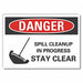 Spill Cntrl Danger Rflct Label 7inx10in