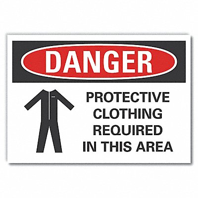 PPE Danger Rflct Label 5 in x 7 in