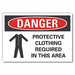 PPE Danger Rflct Label 5 in x 7 in