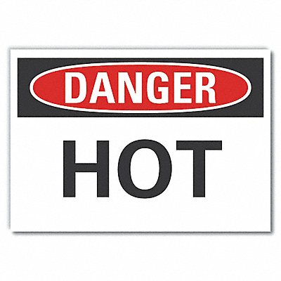 Hot Surface Danger Rflct Lbl 10inx14in
