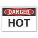 Hot Surface Danger Rflct Lbl 10inx14in