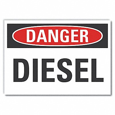 Diesel Danger Rflctv Label 3.5inx5in