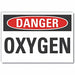 Oxygen Danger Label 5inx7in Polyester