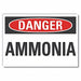 Ammonia Danger Label 5 in x 7 in