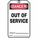 DangerTag Out Of Serv 0.010 Thick PK25