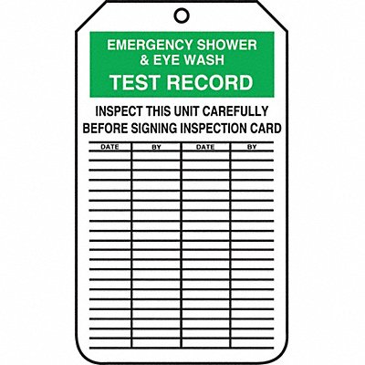 Inspection Record Tag 0.010 Thick PK25