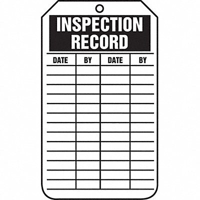 Inspection Record Tag 5-1/4 x3-1/4 PK25