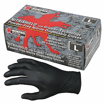 Disposable Glove Nitrile Black XXL PK100