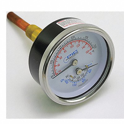 Temperature/Pressure Gauge 70-250 Deg F