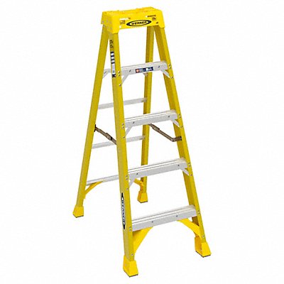 Stepladder Fiberglass 5 ft H 375 lb Cap