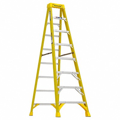 Stepladder Fiberglass 8 ft H 375 lb Cap