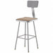 Square Stool Welded Tube Leg Gray 43 H