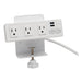 SURGE,3 OUTLET,2 USB,WH