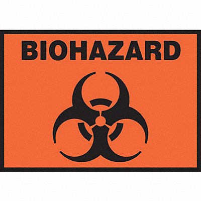 Sign Biohazard 3-1/2 x 5 PK5