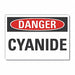 Cyanide Danger Rflct Label 3.5in x 5in