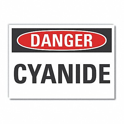 Cyanide Danger Label 5inx7in Polyester