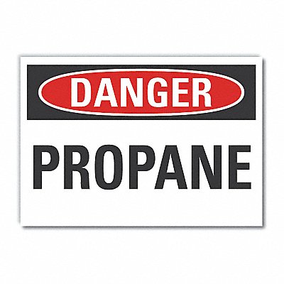 Propane Danger Label 3.5x5in Polyester