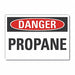 Propane Danger Label 5inx7in Polyester