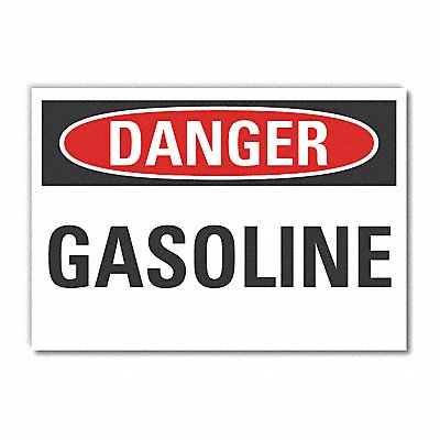 Gasoline Danger Lbl 10inx14in Polyester