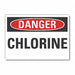 Chlorine Danger Lbl 7inx10in Polyester