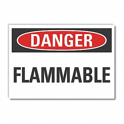 Flammabl Mtrl Danger Lbl 10x14in Polyest