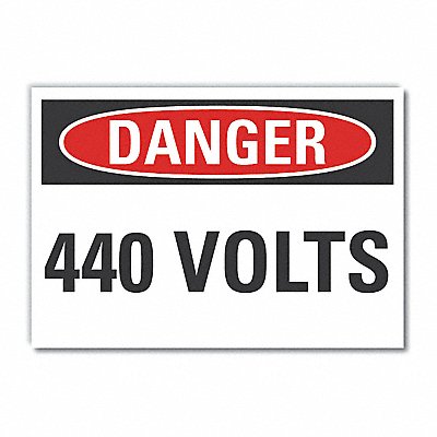 Voltage Danger Label 3.5x5in Polyester