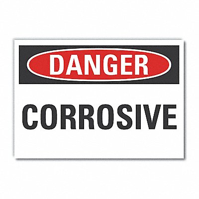 Corrosive Mtrl Danger Rflct Lbl 5x7in