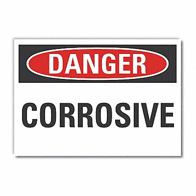Corrosive Mtrl Danger Lbl 7x10in