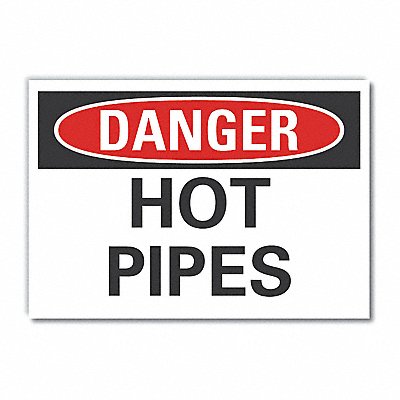 Hot Pipes Danger Lbl 10x14in Polyester