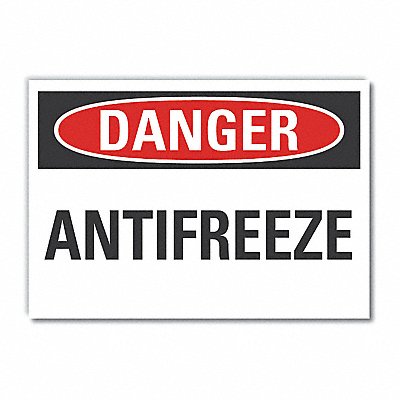 Antifreeze Danger Label 10 in x 14 in