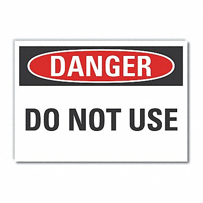 Danger Sign 7 in x 10 in Non-PVC Polymer