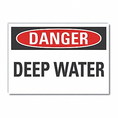 Water Sfty Danger Rflct Label 10inx14in