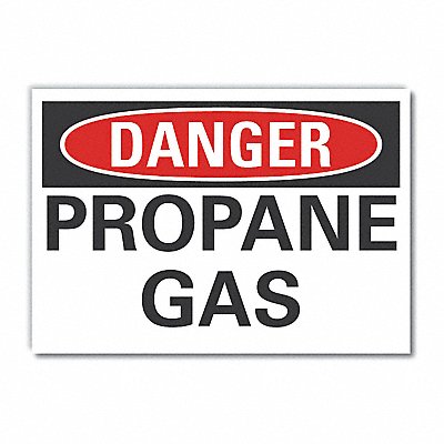 Propane Danger Rflct Label 3.5in x 5in