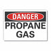 Propane Danger Rflct Label 5 in x 7 in