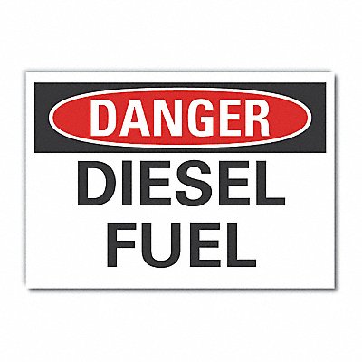 Diesel Danger Label 7inx10in Polyester