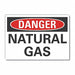 Natural Gas Danger Lbl 5x7in Polyester