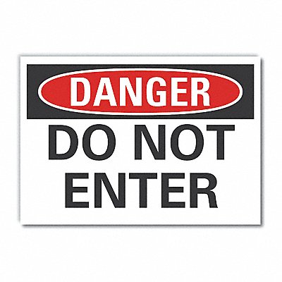 Exit  Entrance Danger Rflctv Labl 5x7in