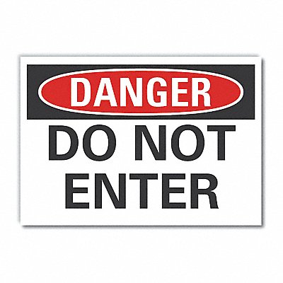 Exit Entrance Danger Lbl 3.5x5in Polyest